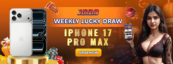 Jaya9 Weekly Lucky Draw iPhone 17 Pro Max promotion banner
